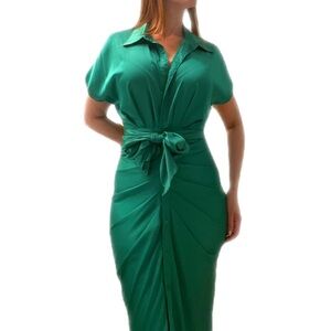 Elegant Green Midi Dress